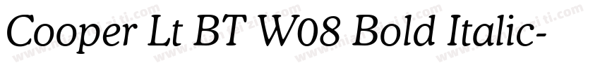 Cooper Lt BT W08 Bold Italic字体转换